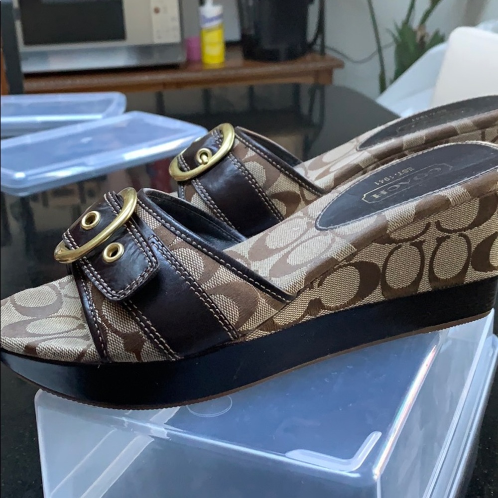 Coach wedge sandals